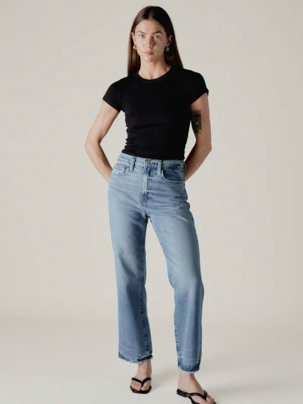 FRAME Le Jane Crop Rhode Grind High Rise Straight Jeans NWT Sz 30 $278